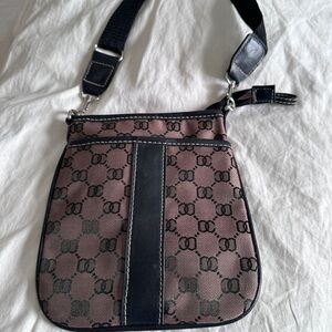 Stylish Black and Brown Crossbody Bag